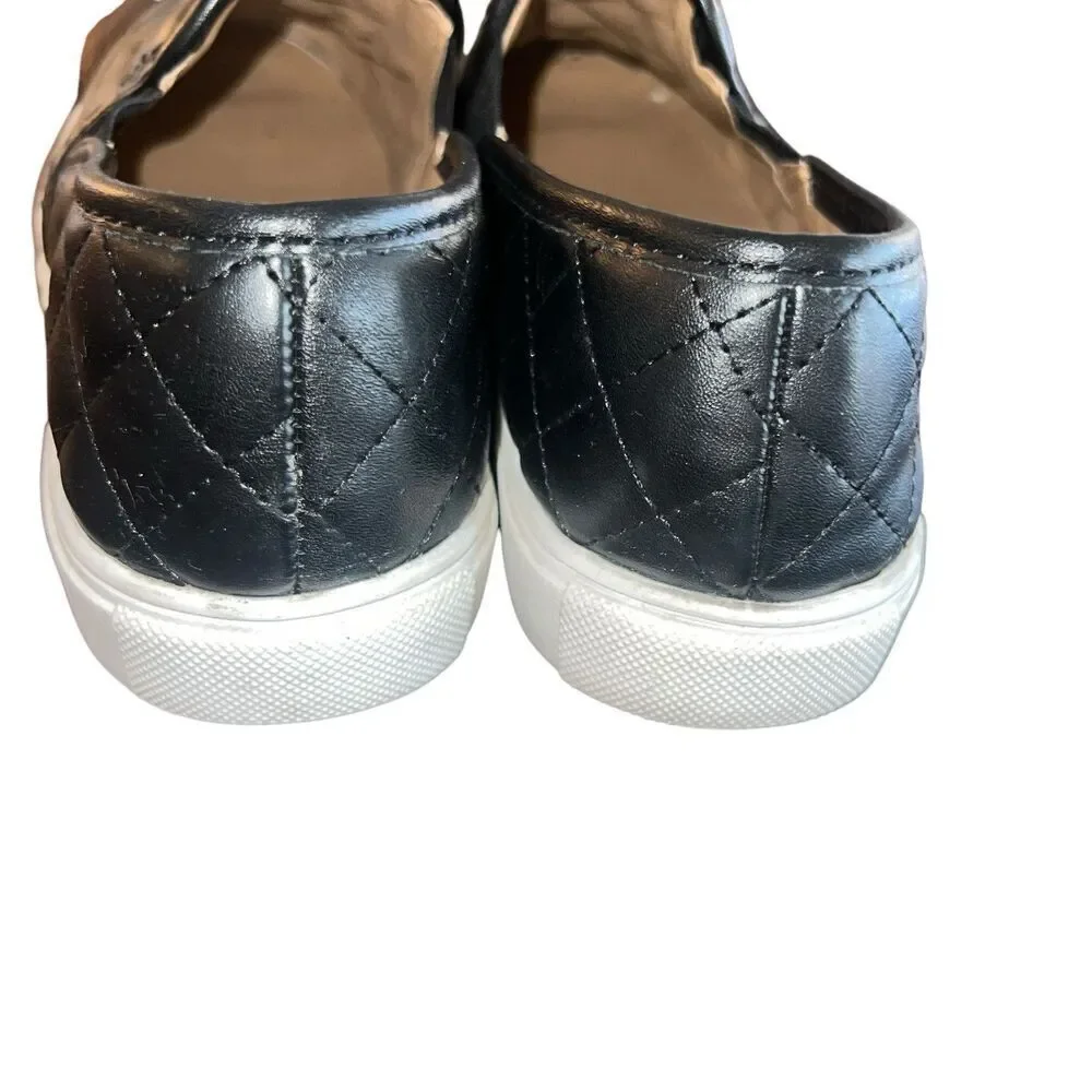 Mountain Sole Women's Slip On Black Sneaker Cushioned Comfort Quilted Size 7.5